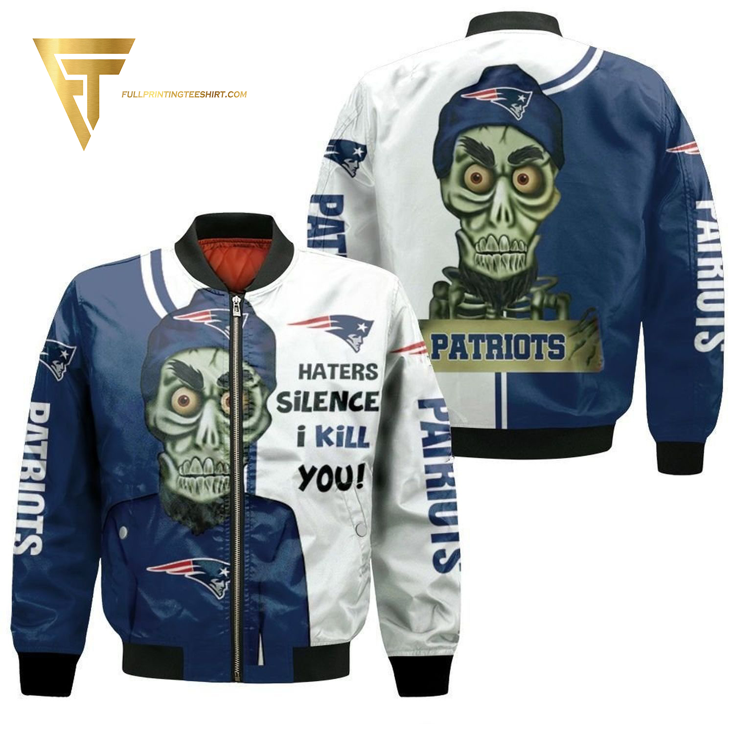 New England Patriots NFL Style Bomber Jacket For Fans