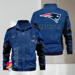 New England Patriots NFL Style Denim Jacket For Fans