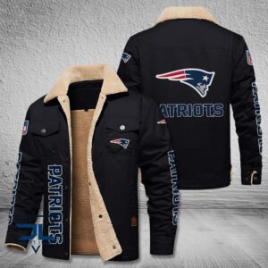 New England Patriots NFL Style Fleece Thermal Cotton Jacket For Fans