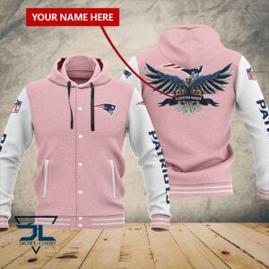 New England Patriots NFL Style Hooded Baseball Jacket For Fan