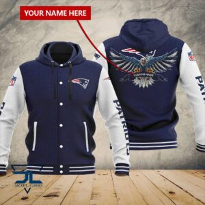 New England Patriots NFL Style Hooded Baseball Jacket For Fan