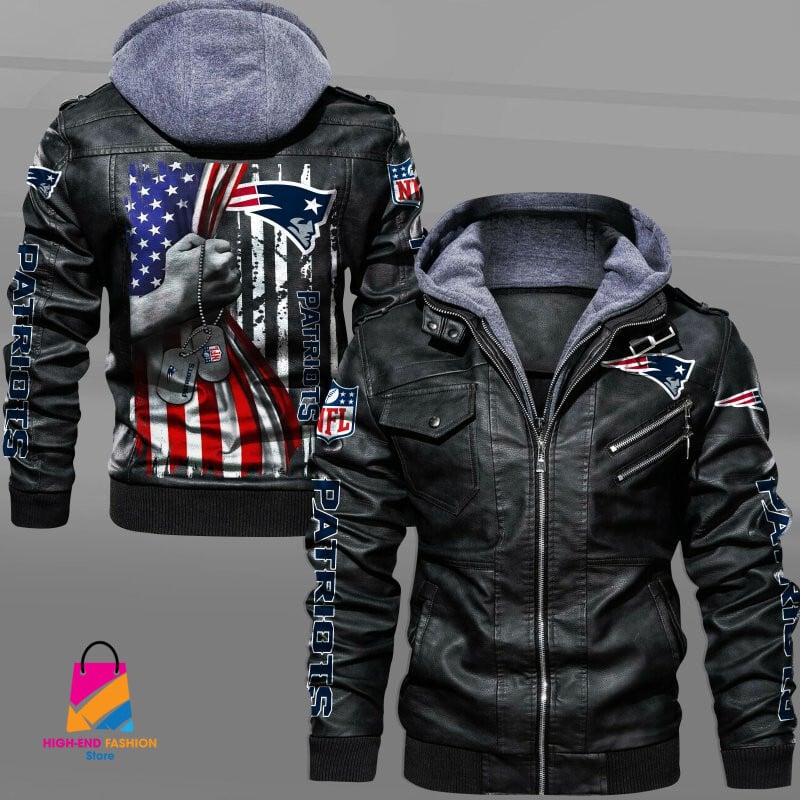 New England Patriots NFL Style Leather Jacket For Fan