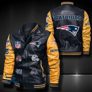 New England Patriots NFL Style Leather Jacket For Fan