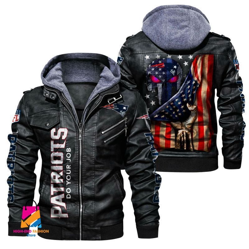 New England Patriots NFL Style Leather Jacket For Fan
