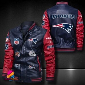 New England Patriots NFL Style Leather Jacket For Fan