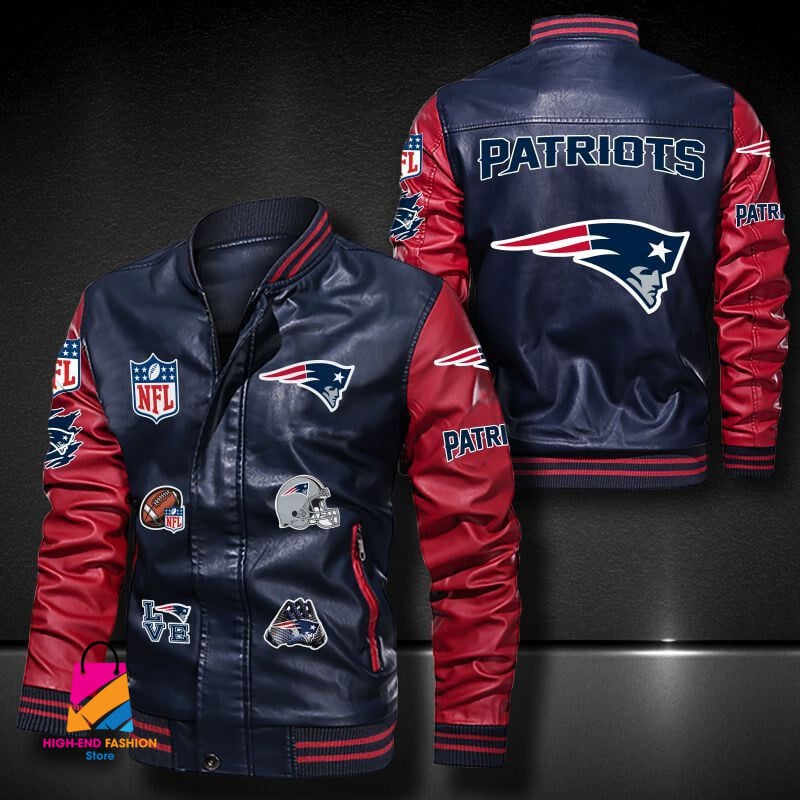 New England Patriots NFL Style Leather Jacket For Fan