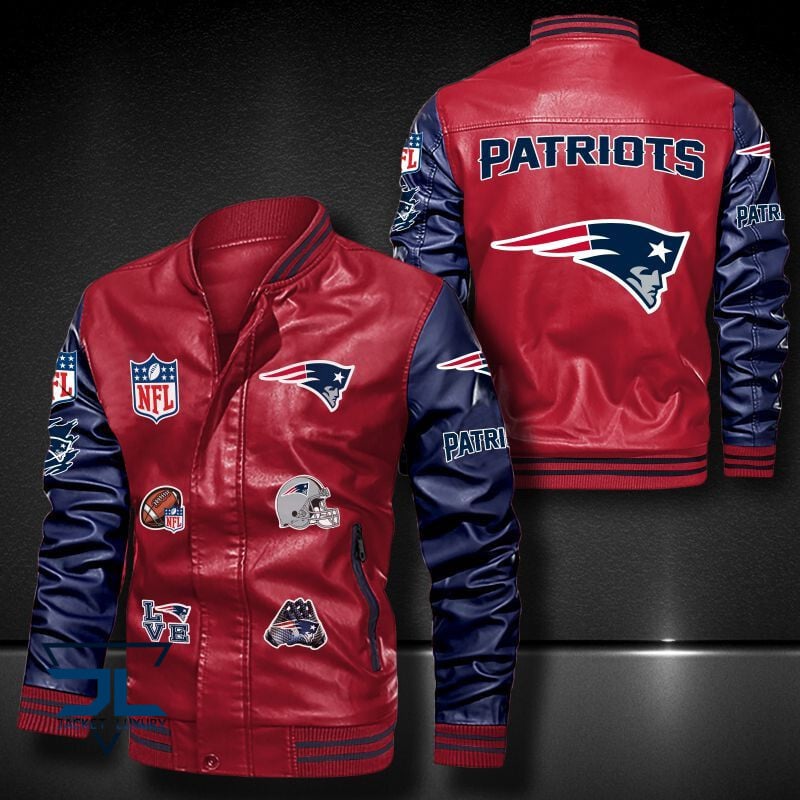 New England Patriots NFL Style Leather Jacket For Fan