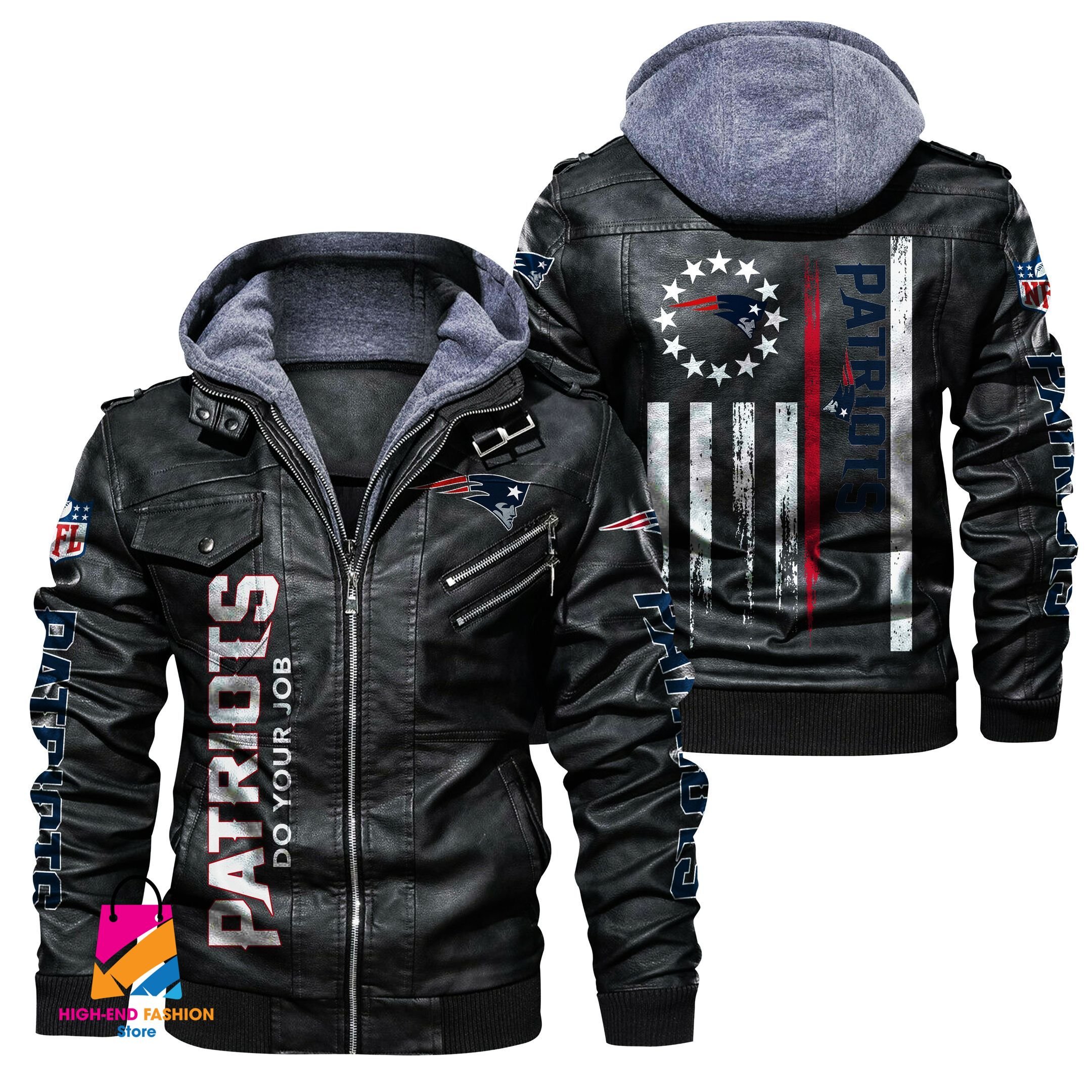New England Patriots NFL Style Leather Jacket For Fan