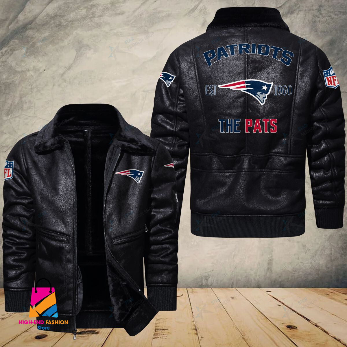New England Patriots NFL Style Leather Jacket For Fans