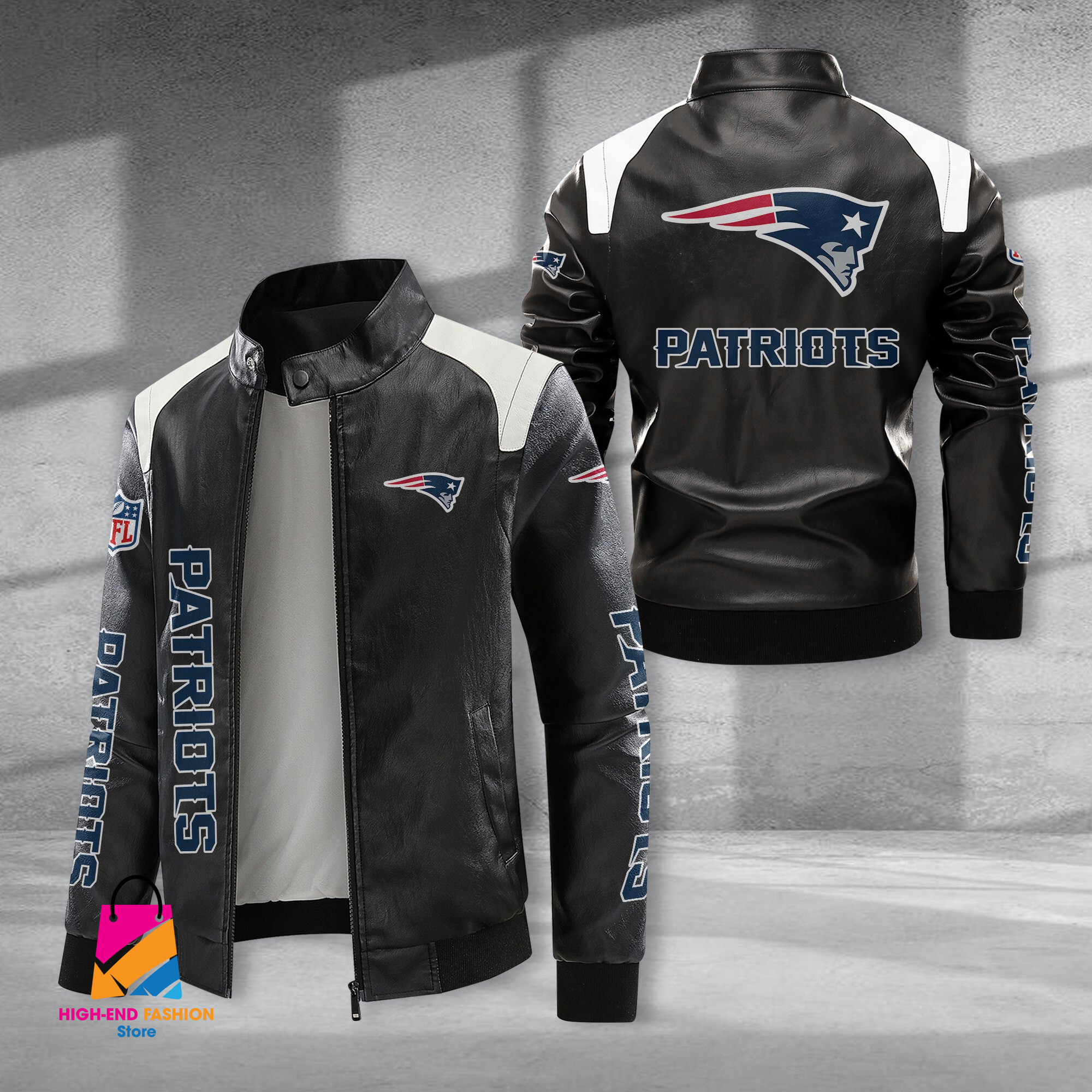 New England Patriots NFL Style Leather Jacket For Fans