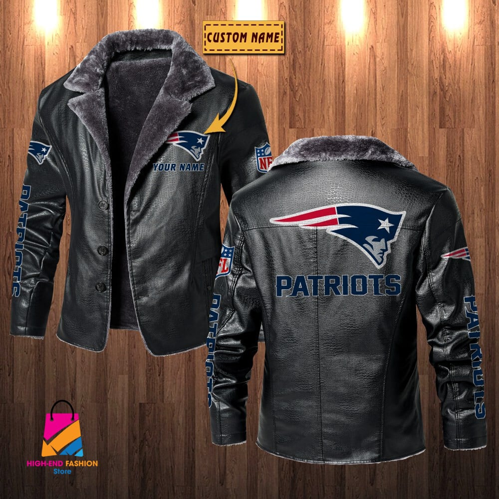 New England Patriots NFL Style Leather Jacket For Fans