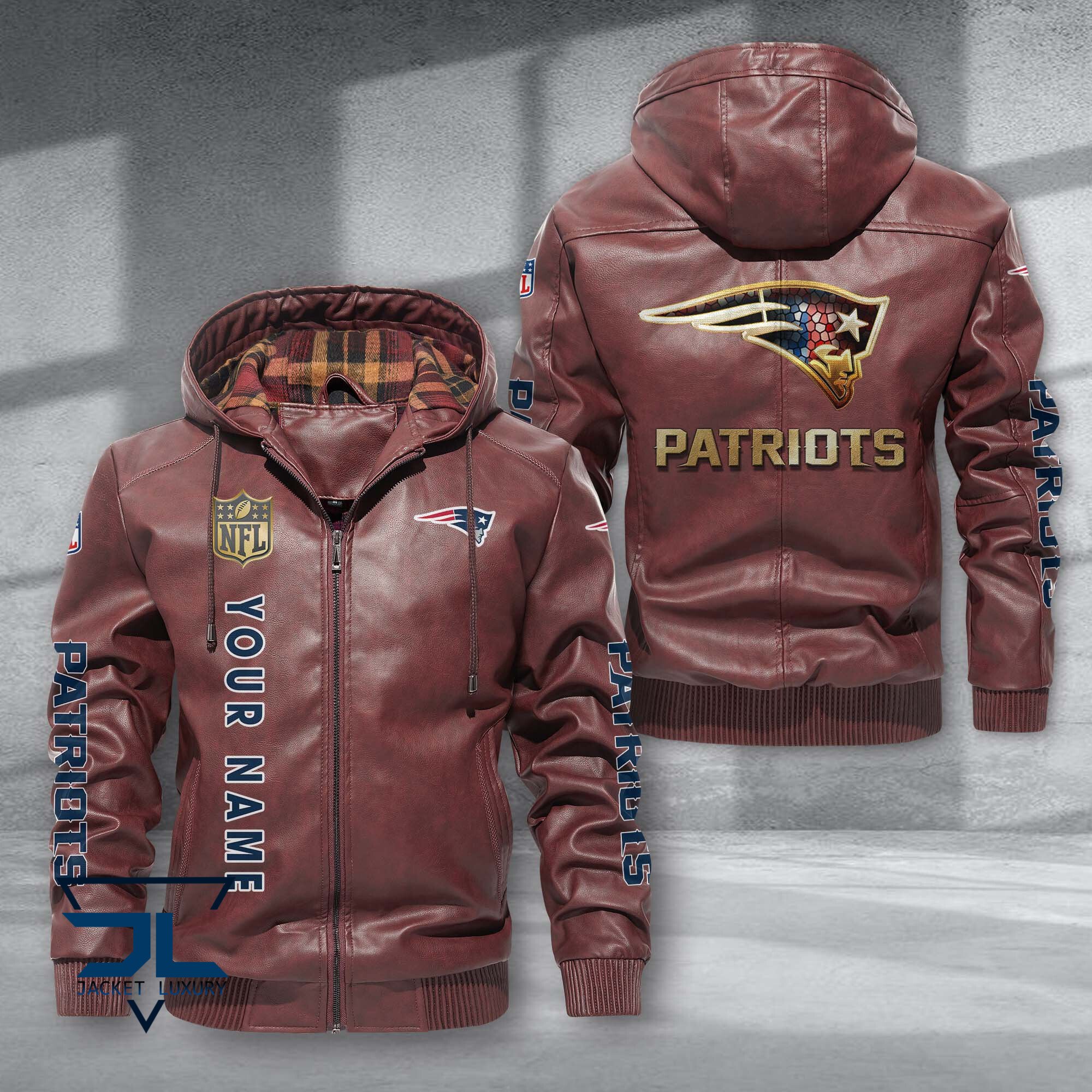 New England Patriots NFL Style Leather Jacket For Fans