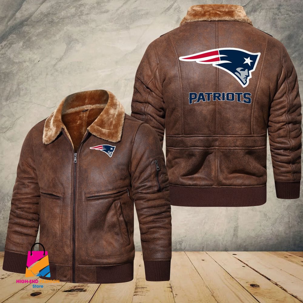 New England Patriots NFL Style Leather Jacket For Fans