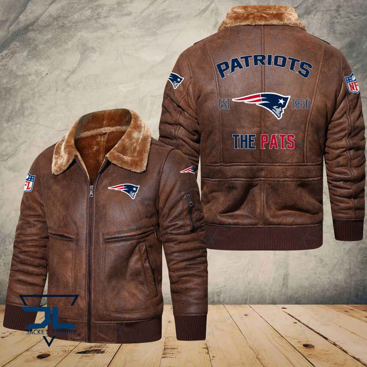 New England Patriots NFL Style Leather Jacket For Fans
