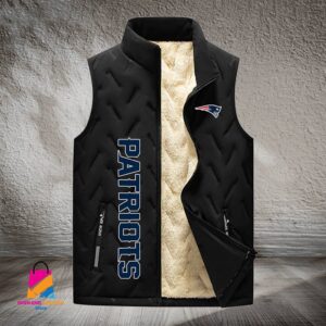 New England Patriots NFL Style Sleeveless Puffer Jacket For Fans