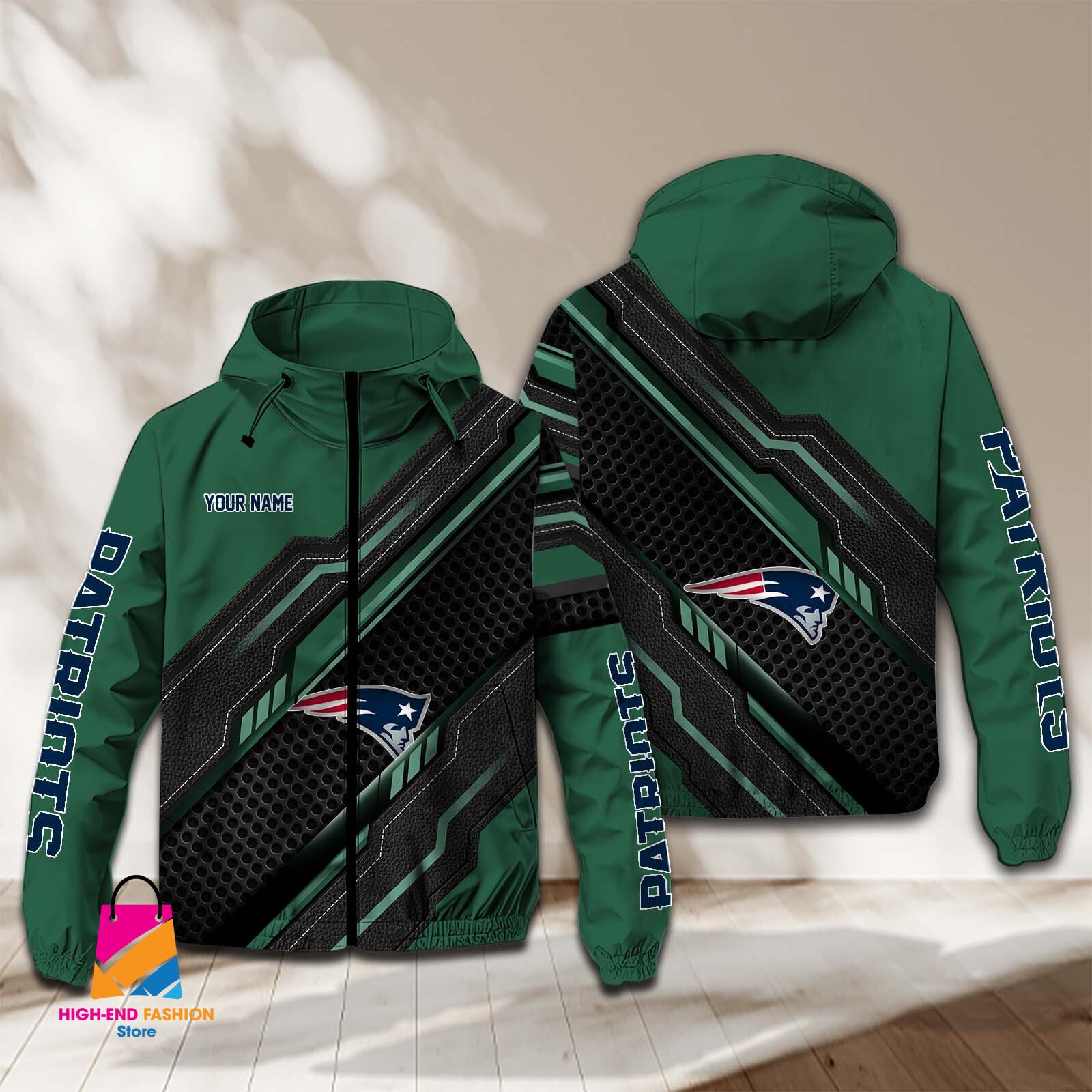 New England Patriots NFL Style Windbreaker Jacket For Fans