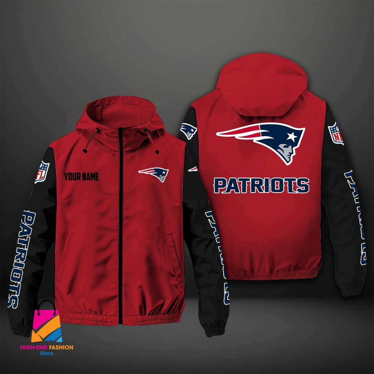 New England Patriots NFL Style Windbreaker Jacket For Fans