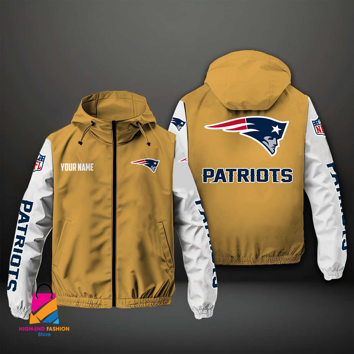 New England Patriots NFL Style Windbreaker Jacket For Fans