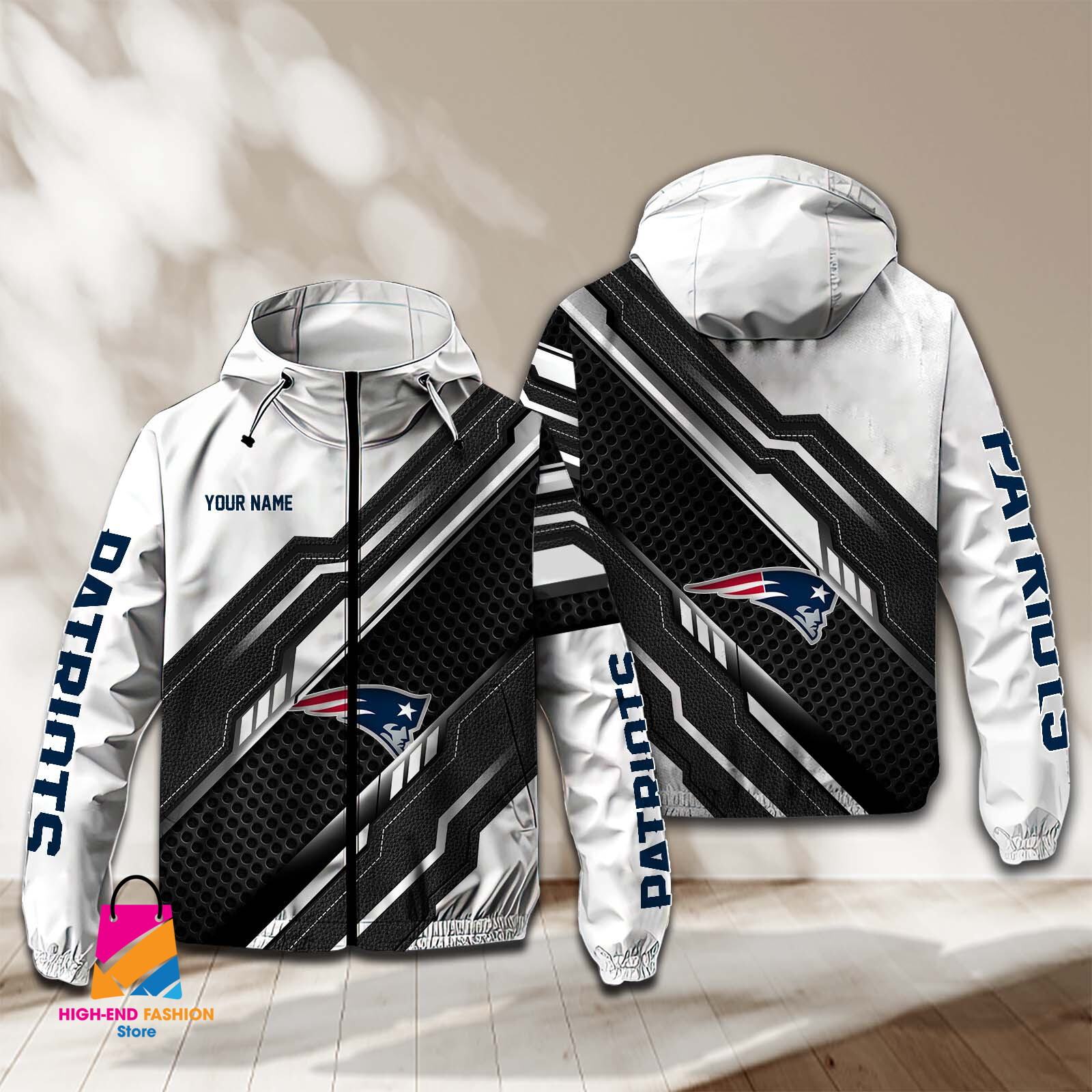 New England Patriots NFL Style Windbreaker Jacket For Fans
