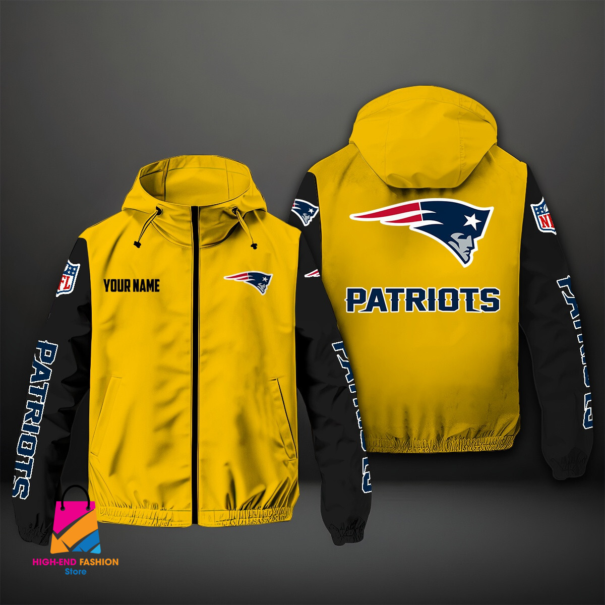 New England Patriots NFL Style Windbreaker Jacket For Fans