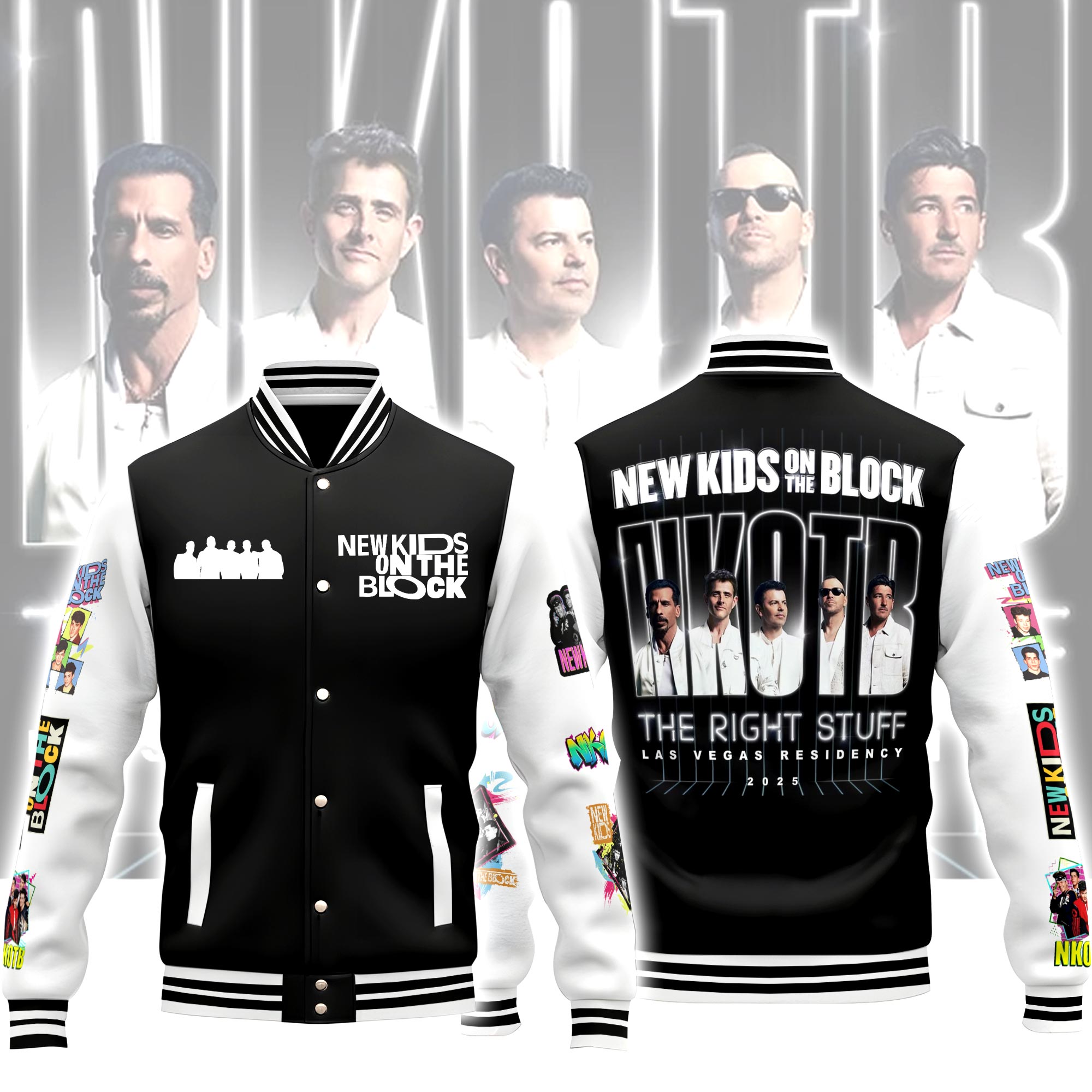 New Kids On The Block Music Style Baseball Jacket