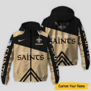New Orleans Saints NFL Personalized Style Windbreaker Jacket For Fans