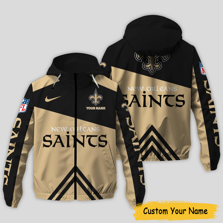 New Orleans Saints NFL Personalized Style Windbreaker Jacket For Fans