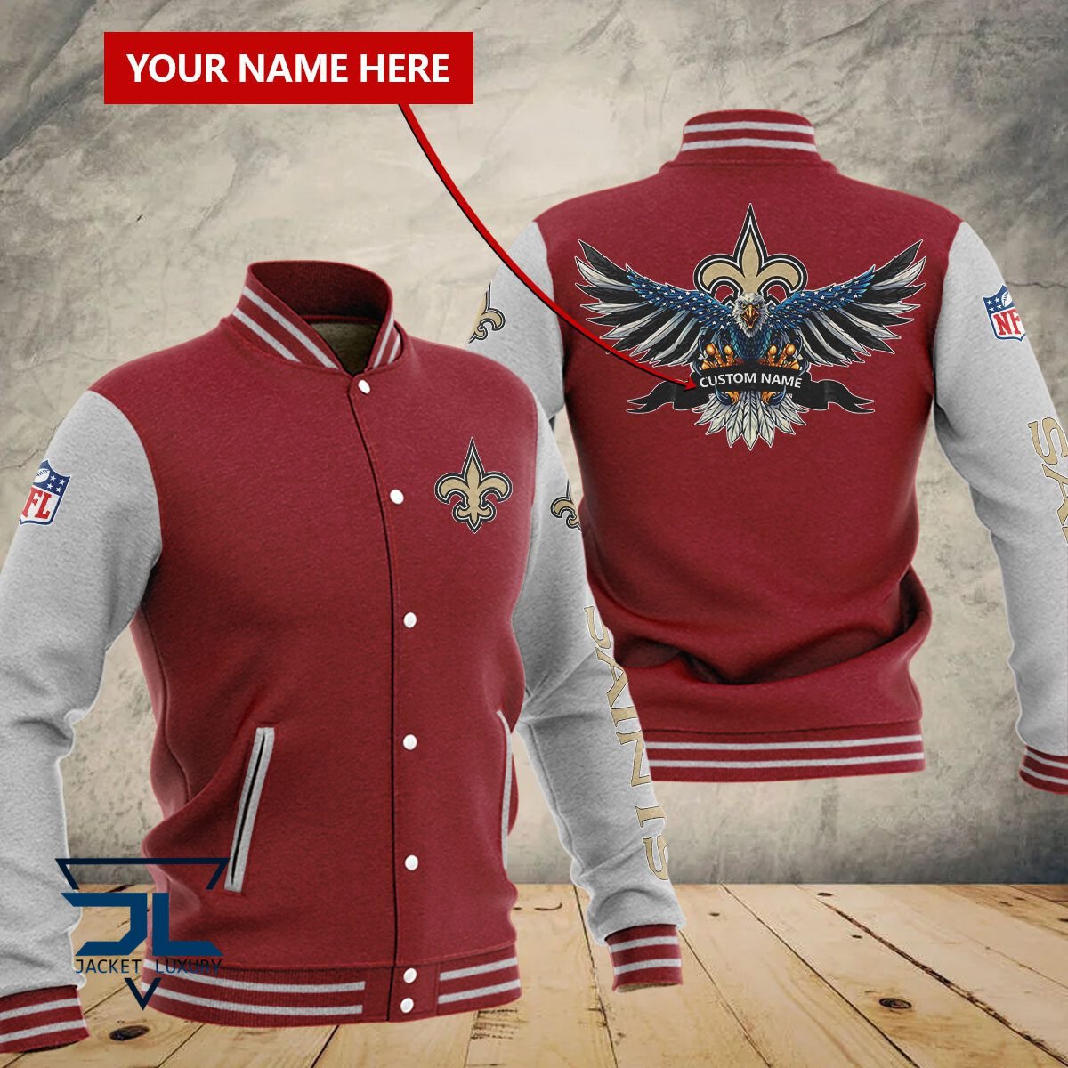 New Orleans Saints NFL Style Baseball Jacket For Fan