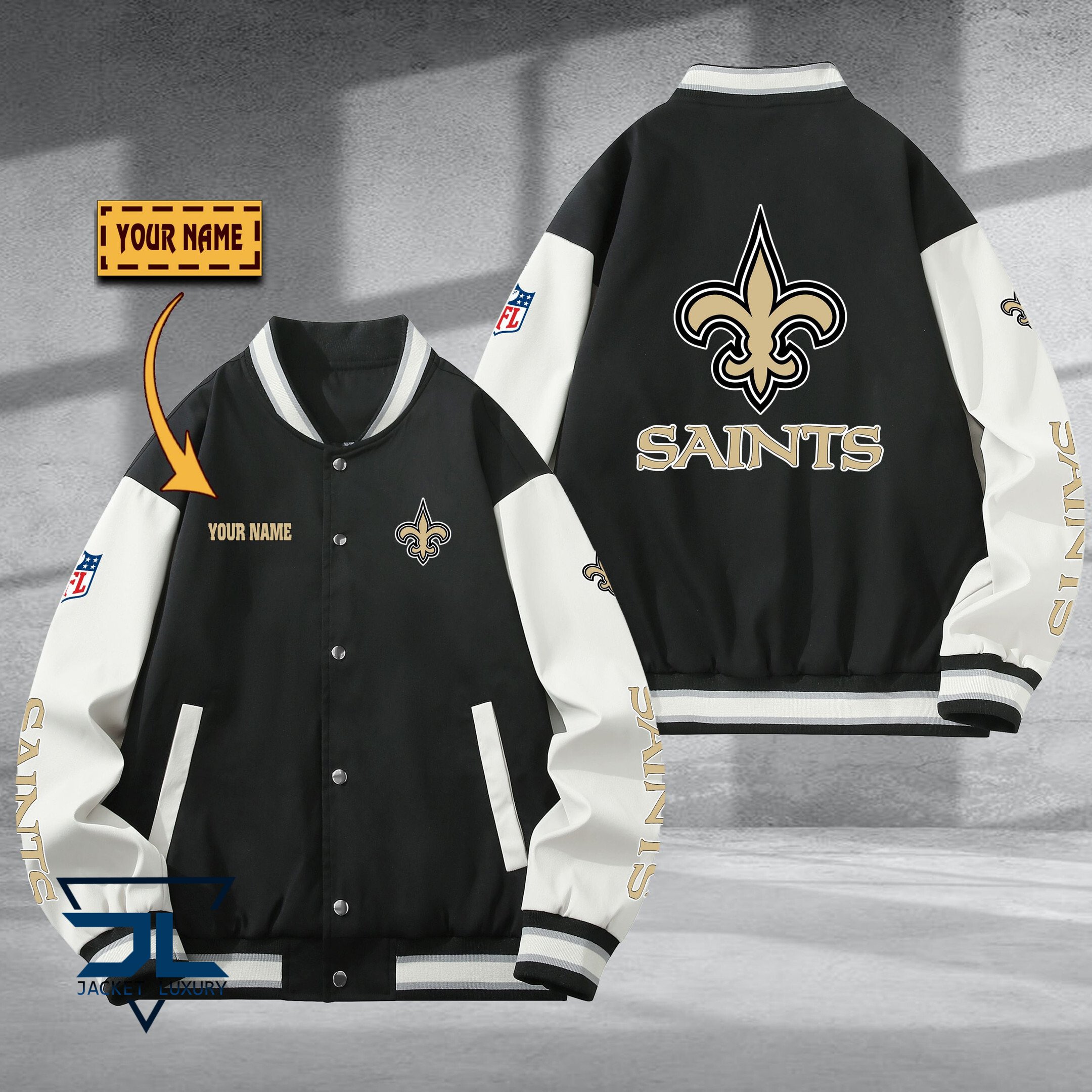 New Orleans Saints NFL Style Baseball Jacket For Fans