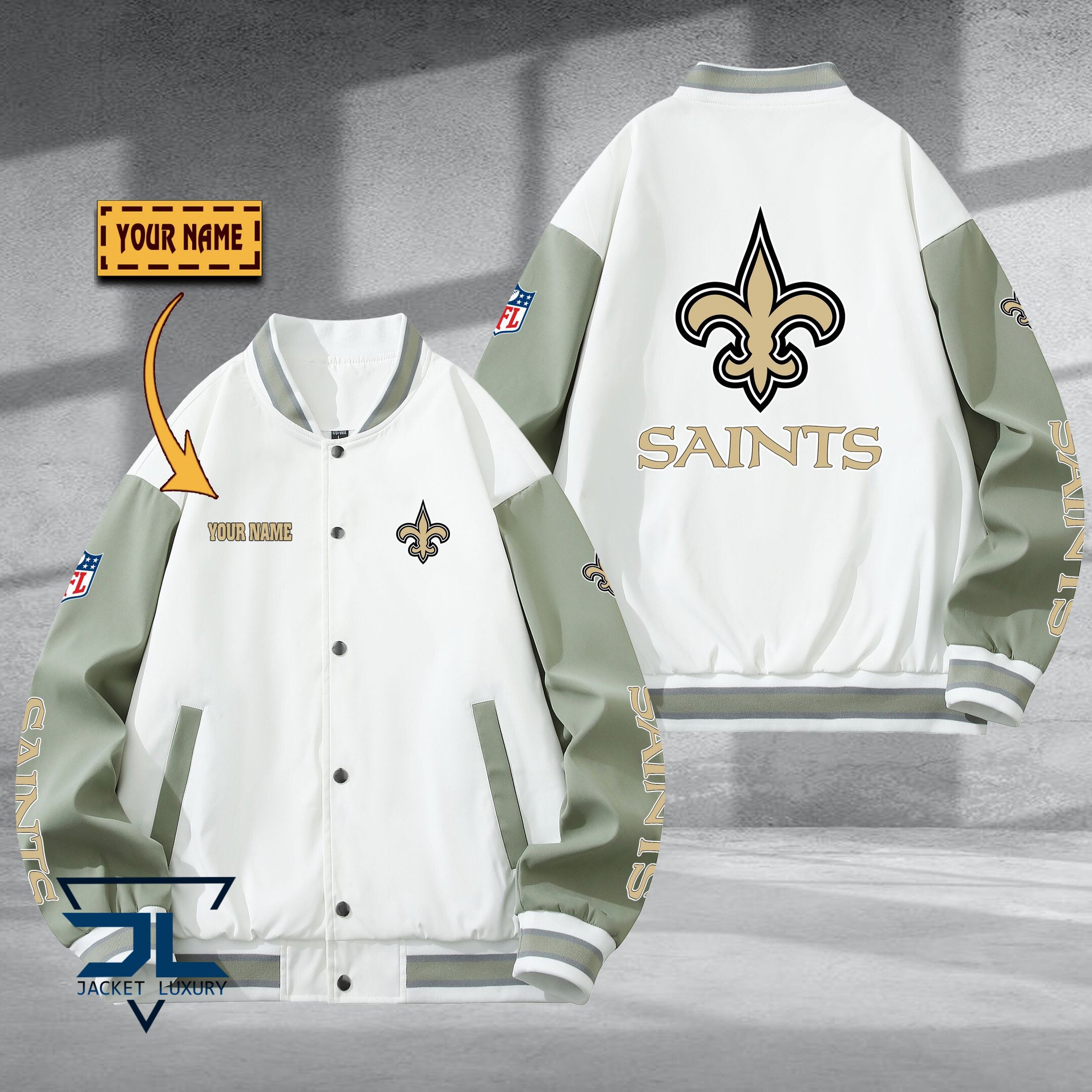New Orleans Saints NFL Style Baseball Jacket For Fans