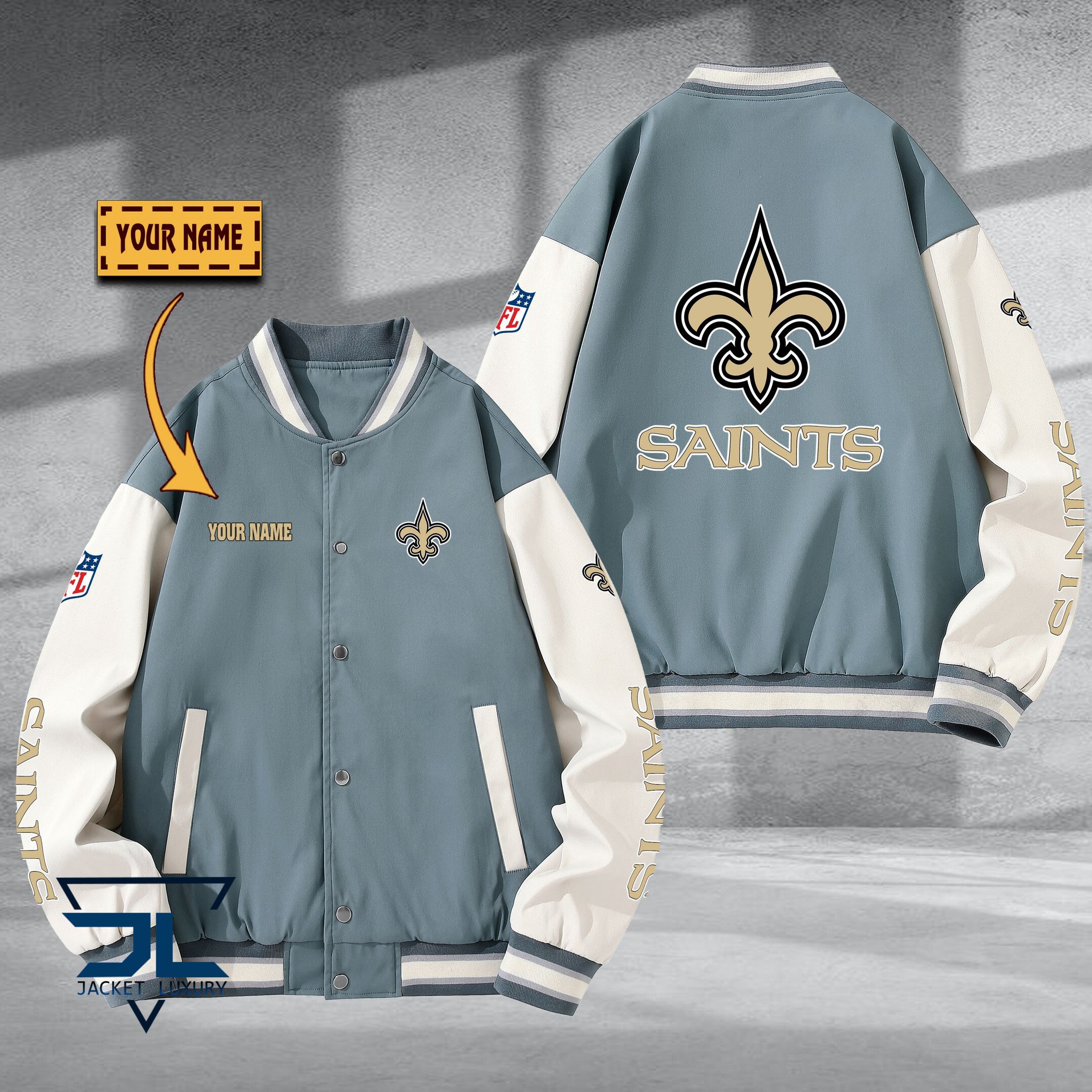 New Orleans Saints NFL Style Baseball Jacket For Fans