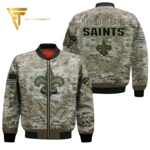 New Orleans Saints NFL Style Bomber Jacket For Fans