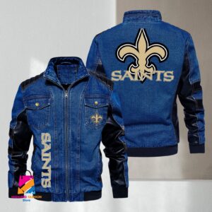 New Orleans Saints NFL Style Denim Jacket For Fans