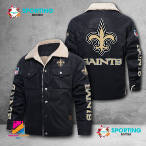 New Orleans Saints NFL Style Fleece Thermal Cotton Jacket For Fans
