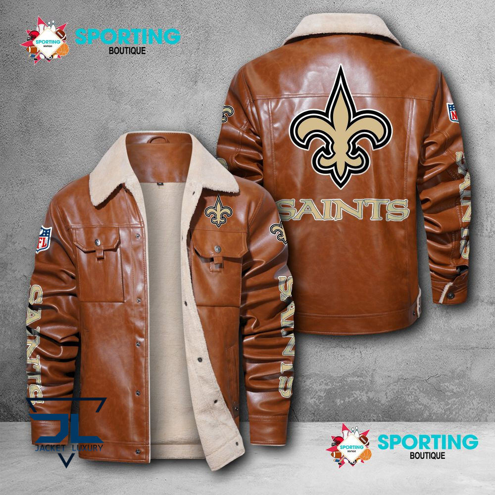 New Orleans Saints NFL Style Leather Jacket For Fans
