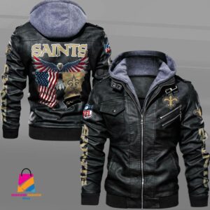 New Orleans Saints NFL Style Leather Jacket For Fan