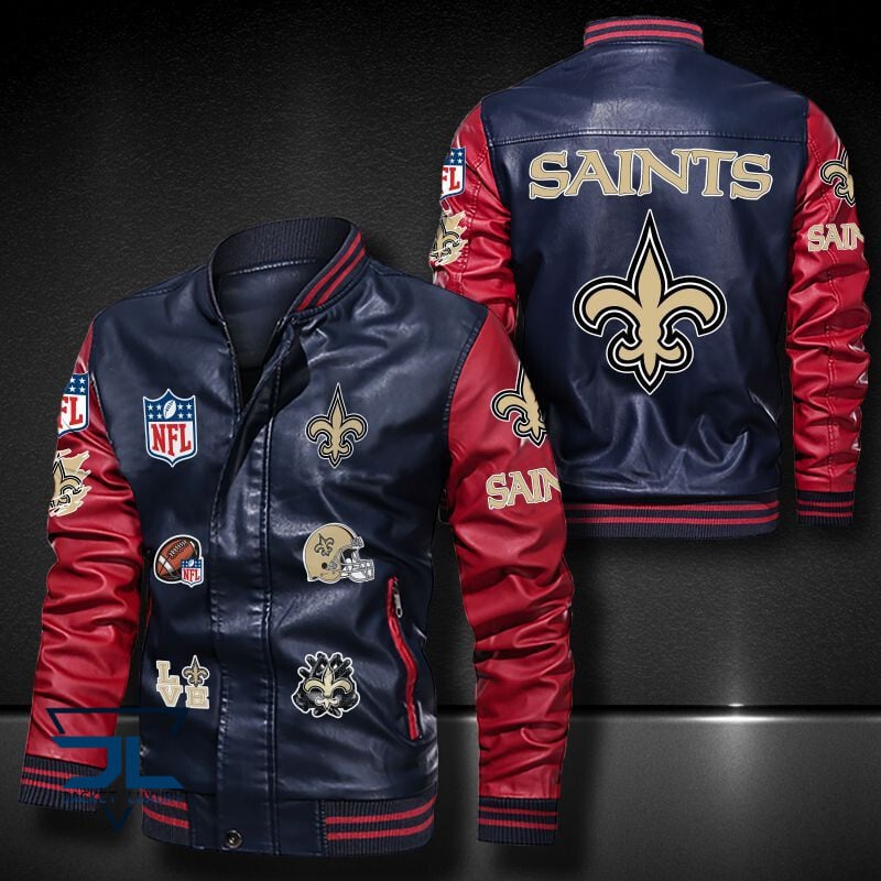 New Orleans Saints NFL Style Leather Jacket For Fan