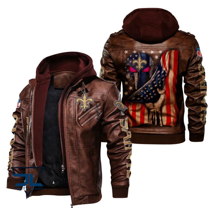 New Orleans Saints NFL Style Leather Jacket For Fan