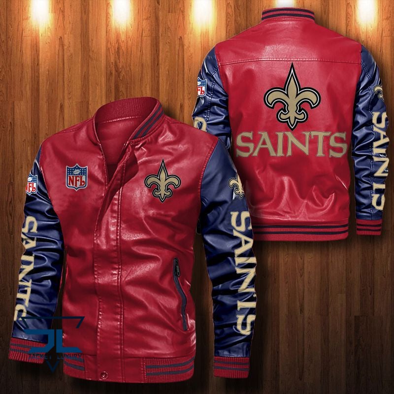 New Orleans Saints NFL Style Leather Jacket For Fan
