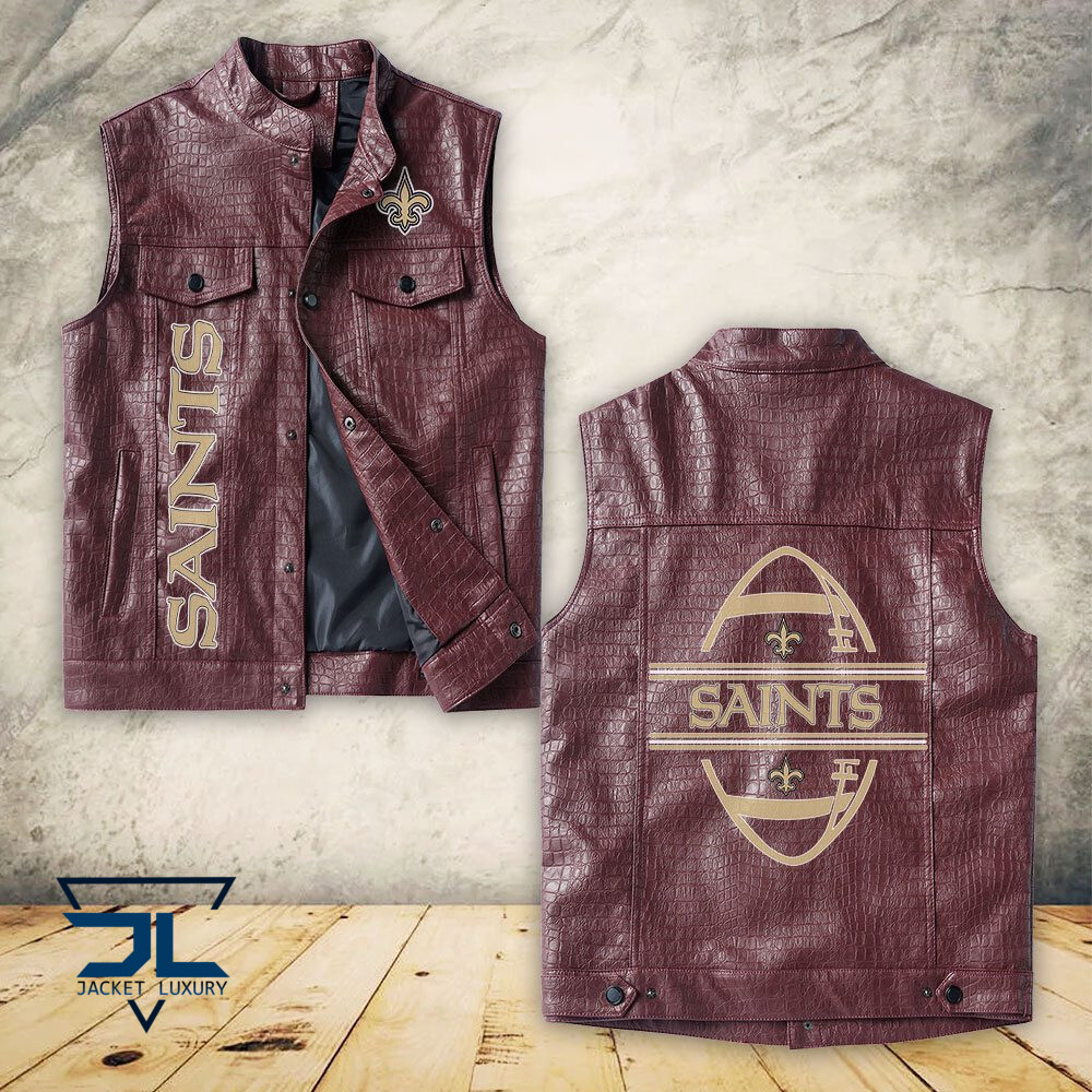 New Orleans Saints NFL Style Leather Jacket For Fans