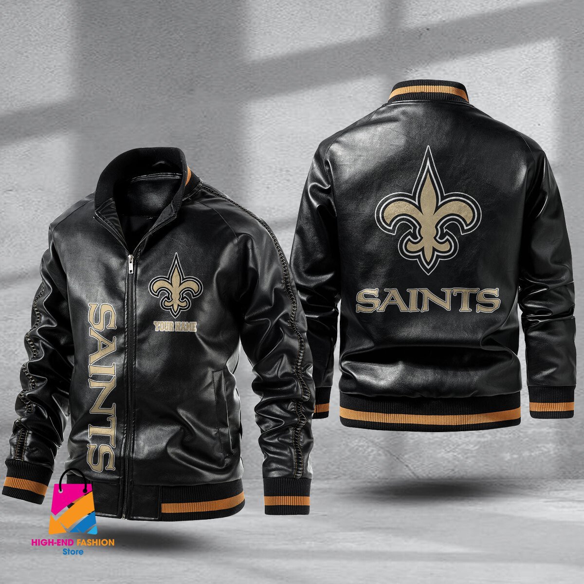 New Orleans Saints NFL Style Leather Jacket For Fans