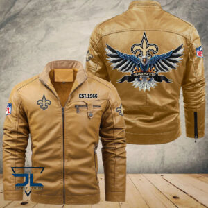 New Orleans Saints NFL Style Leather Jacket For Fans