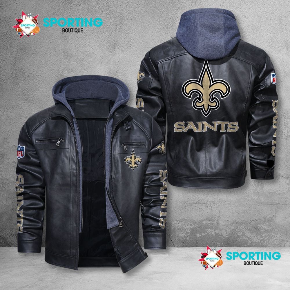New Orleans Saints NFL Style Leather Jacket For Fans