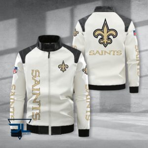 New Orleans Saints NFL Style Leather Jacket For Fans