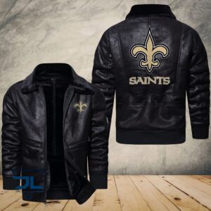 New Orleans Saints NFL Style Leather Jacket For Fans