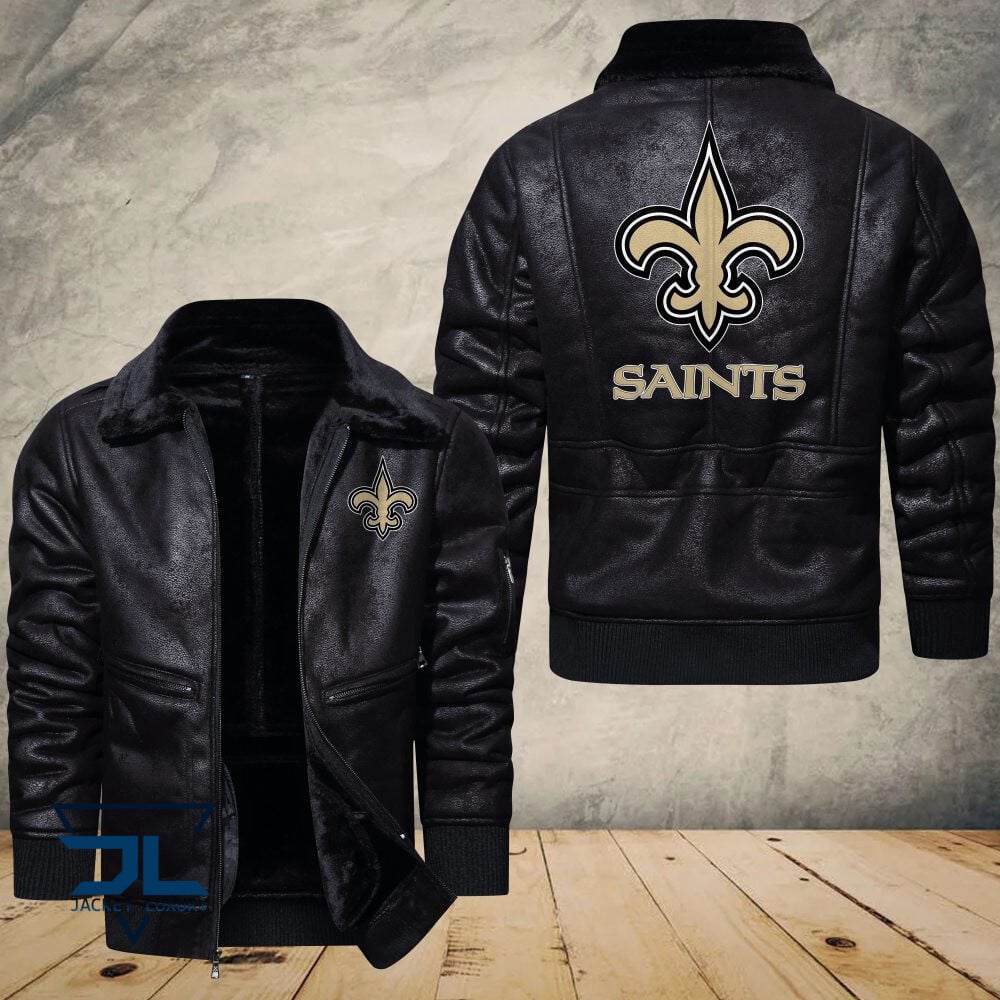 New Orleans Saints NFL Style Leather Jacket For Fans