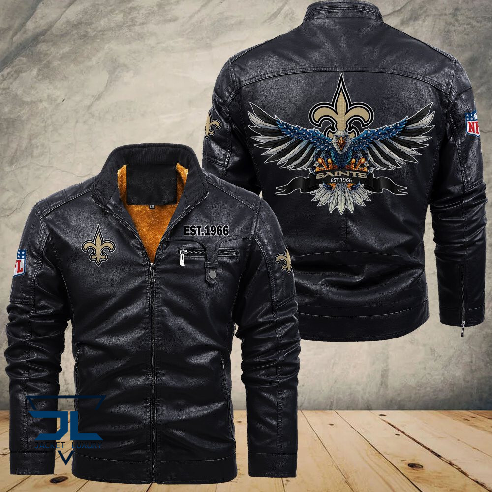 New Orleans Saints NFL Style Leather Jacket For Fans