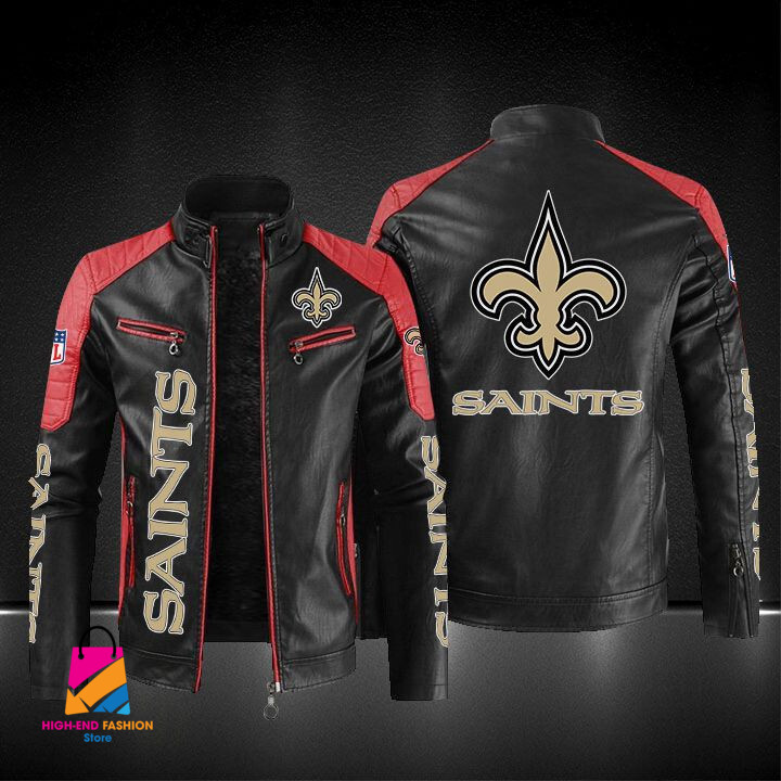 New Orleans Saints NFL Style Leather Jacket For Fans