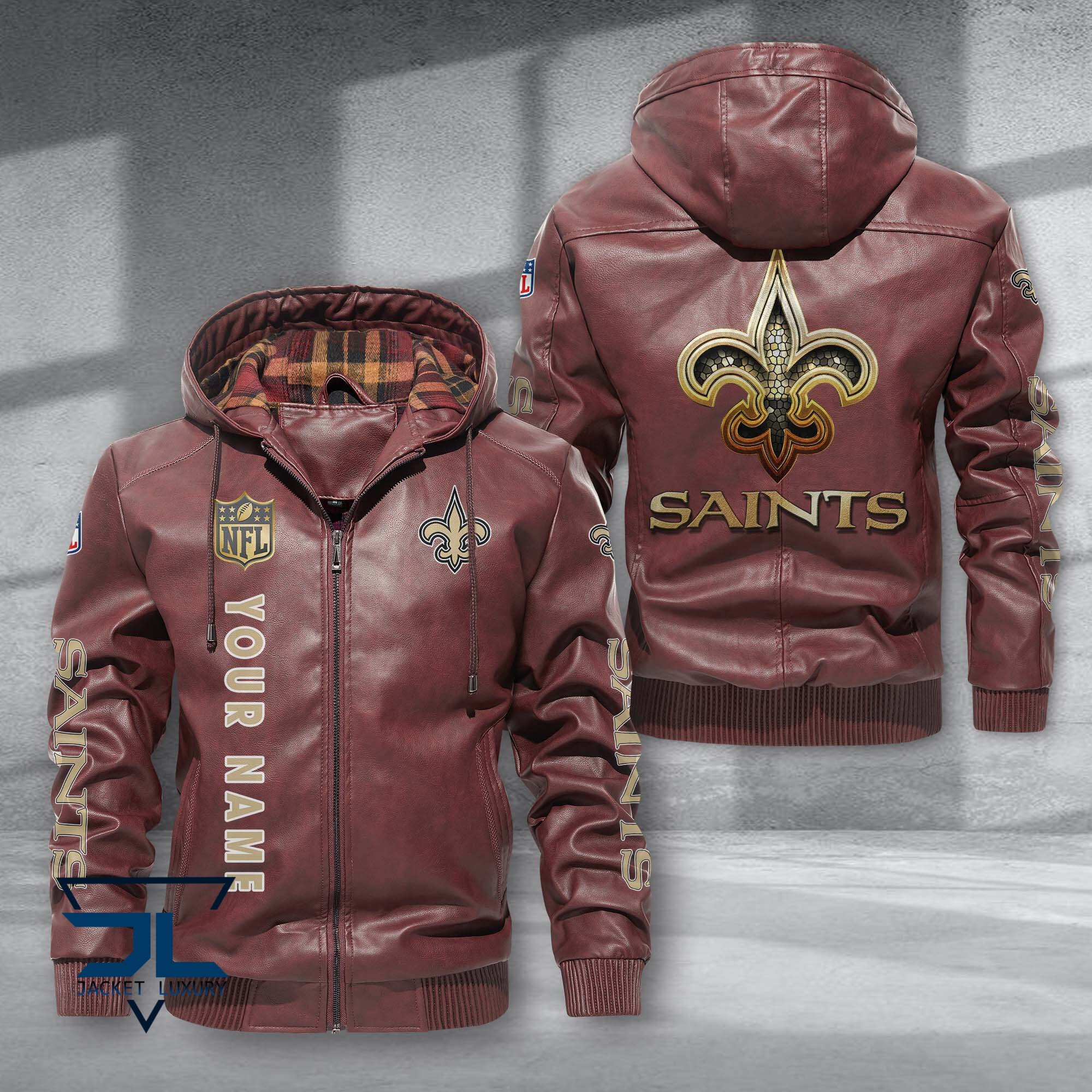 New Orleans Saints NFL Style Leather Jacket For Fans