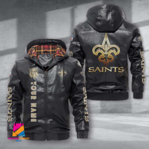 New Orleans Saints NFL Style Leather Jacket For Fans